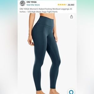 CRZ YOGA Women's Naked Feeling Workout
Leggings 25 Inches. Size XS